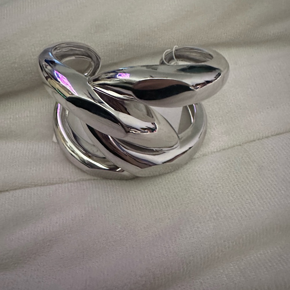 Micheal Kors Silver brass Twisted Cuff Bracelet